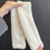 Soft Half Finger Mitten Plush Fingerless Gloves New Arm Warmers  Autumn and Winter