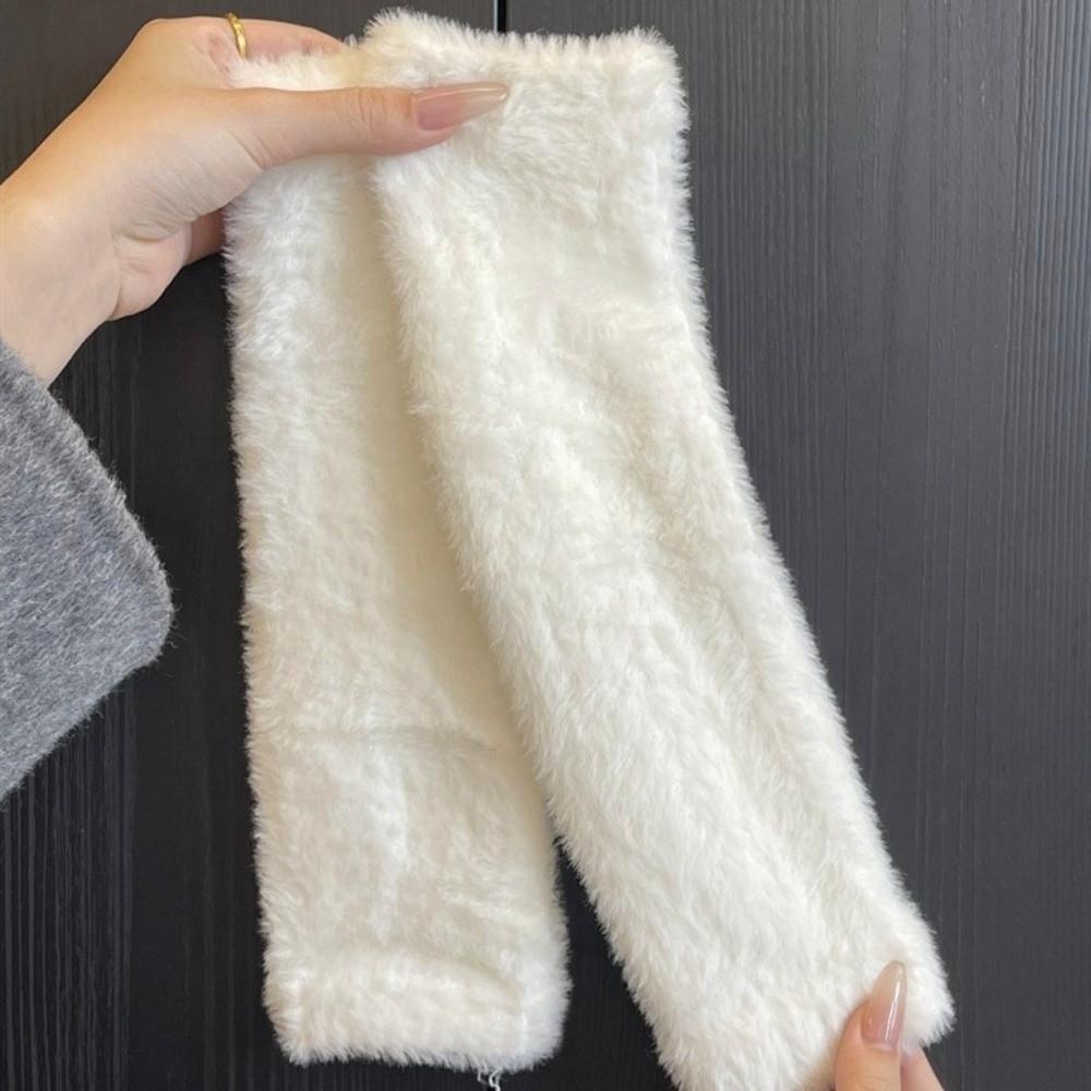Soft Half Finger Mitten Plush Fingerless Gloves New Arm Warmers Autumn and Winter