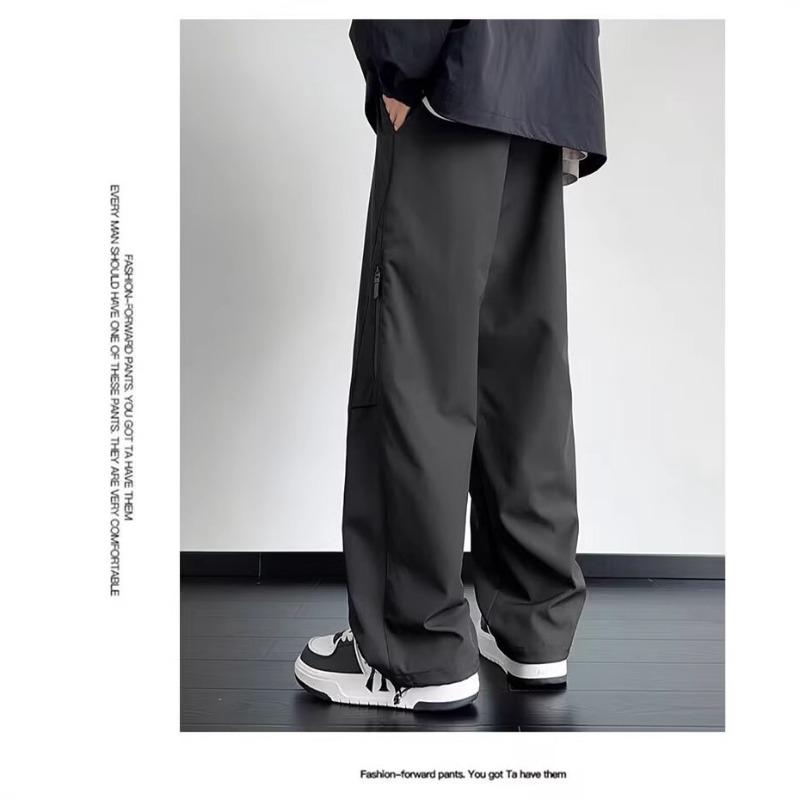 Новые свободные повседневные брюки мужские модные брюки летние тонкие широкие брюки-швабры