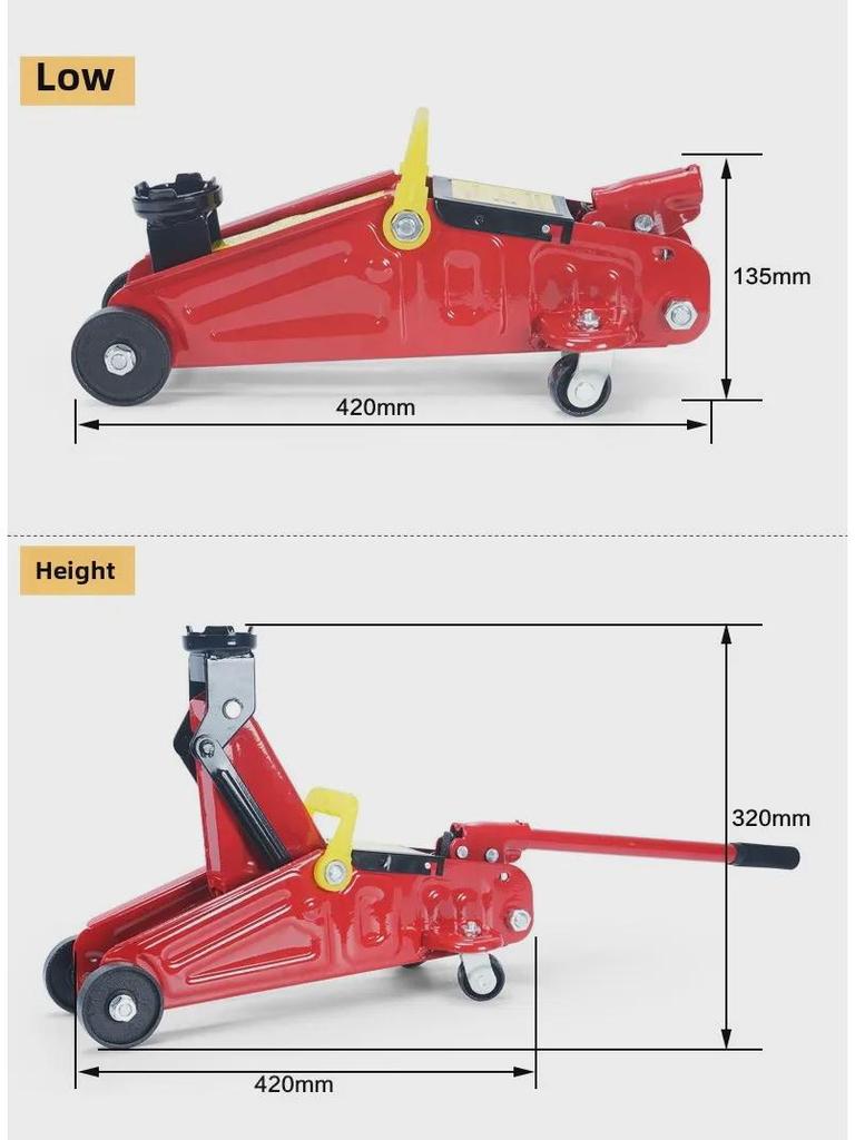 2-тонный ручной гидравлический домкрат для внедорожников для ремонта шин