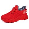 Женские зимние кроссовки на платформе в стиле "dad shoes" с подкладкой из флиса, теплые хлопковые кроссовки большого размера