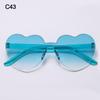 Adults Colorful Candy Color Party Sun Glasses Shades Heart Glasses Heart-shaped Sunglasses