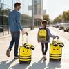 Kids Luggage Set, 5 Piece, 45.7 cm Hardside Rolling Wheels Suitcase with Backpack & U-shape Pillow, Bee Kids Carry on Luggage Set, Holiday Birthday