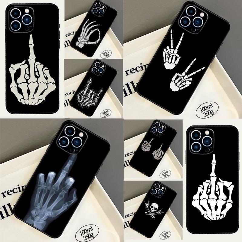Чехол 'Скелет Средний палец' для OnePlus 15 R 12 12R 13T 13 13R 11 10 Pro 10T 8T Nord 5 CE 2 3 4 Lite N20 N30