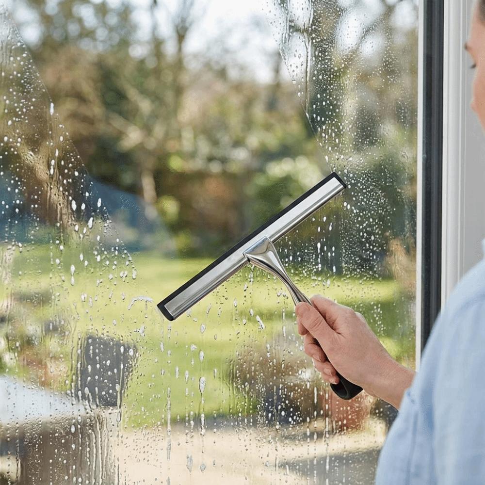 Manual Glass Wiper Stainless Steel Glass Cleaner Cleaning Tool Window Wiper Mirror