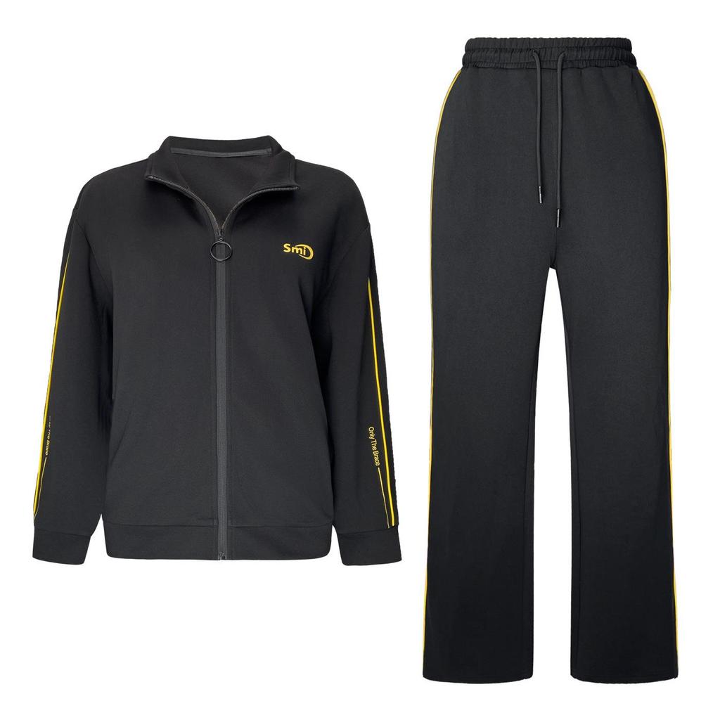 Женский осенний комплект 2025 года большого размера: модный спортивный костюм свободного кроя для женщин среднего возраста