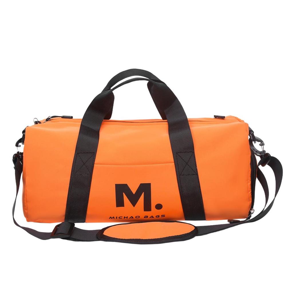 New Large Capacity Gym and Travel Bag - Lightweight, Dry & Wet Separation, Single Shoulder/Crossbody with Printed Logo