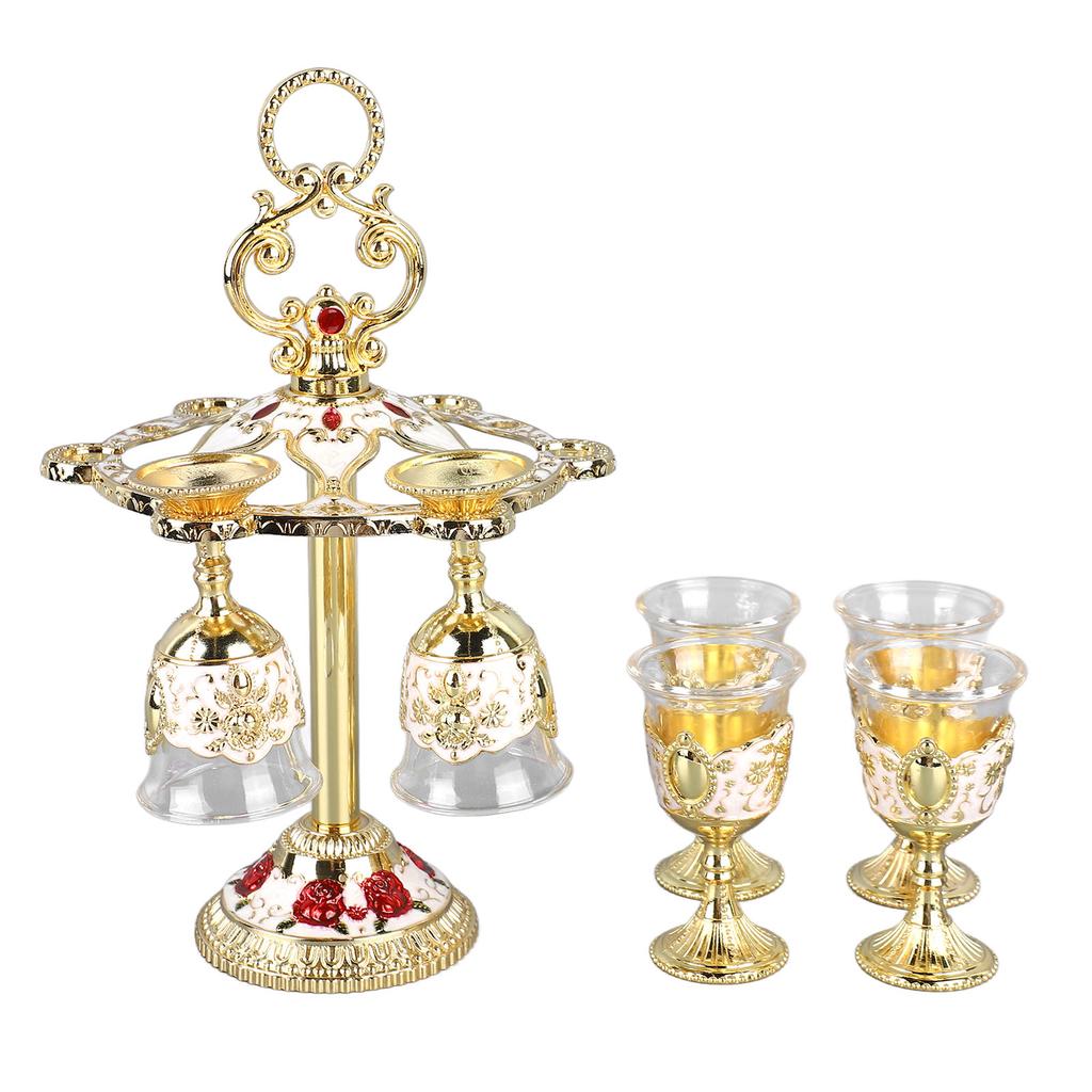 6 шт. Китайская чаша в стиле ретро из цинкового сплава, стеклянная, с тисненым цветочным узором, чашка для сутенера для вечеринки