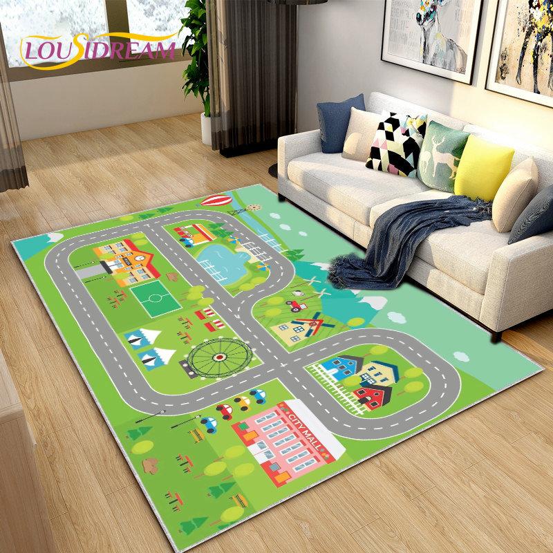 Детский детский игровой коврик, коврик для игровой комнаты, большой ковер для гостиной, спальни, ванной комнаты, нескользящий напольный коврик