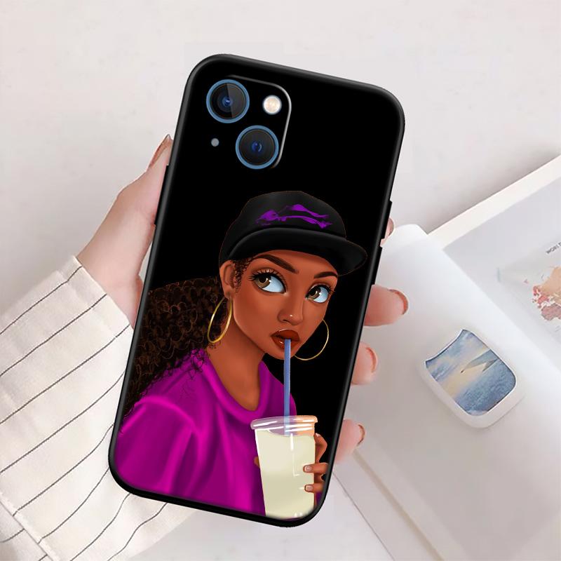 BH34 Melanin Black People Afro Girls New High-End Shell Phone Case for Redmi Note 13 14 Pro+ Plus A3 A3X 13X 13C 13R 14S 14C 14R