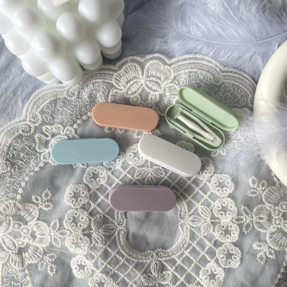 Candy Color Contact Lens Case Kit Portable Eye Care Tool Set for Men and Women with Tweezers and Suction Stick