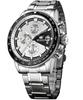 OLEVS Watch Men Quartz Stylish Multifunction Stainless Steel Waterproof Luminous Date Analog Fashion Student Business Watch for Men White