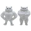 Статуэтка Мускулистый Кот, 3D-печатная стоячая фигурка мускулистого кота, Забавная причудливая фигурка котенка, Настольное украшение для гостиной, спальни, офисного стола, шкафа