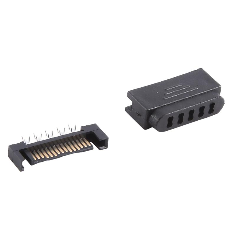 A20F-50Pair SATA Interface Socket Serial Port 15P Power Connector Shell Plug And Shell