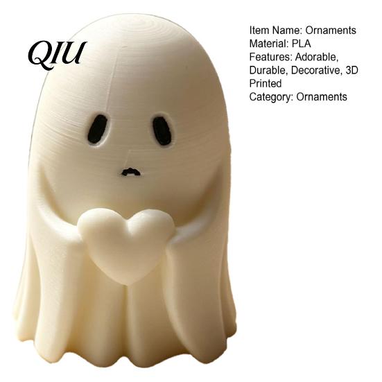 Whimsical Home Decorations Halloween Ghost Figurine, 3D Printed Cute Rock Statue, Statue Funny Coffee Table Centerpieces Shelf Mantel Ornaments Modern