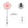 Students Card Flower Name Card Holder Retractable Badge Reel ID Card Clips Nurse Badge Holder
