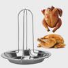 Roasting Grill Stand Grilling Tools Kitchen Outdoor BBQ Tools Stainless Steel Non-stick Chicken Roaster Rack