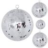 Glass Disco Ball 12 Inch Mirror Disco Ball Large Silver Hanging Disco Ball Reflective Disco Ball Lighting Disco Party Supplies