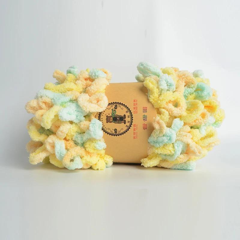 500 г/лот ручная вязка пряжа для пальцев крючком супер теплая пухлая круглая хлопковая плетеная веревка пухлая умная полиэстеровая игрушка носок