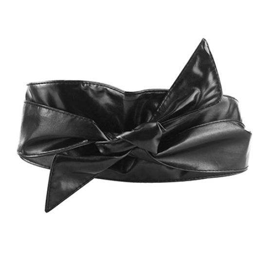 Женский корсет из искусственной кожи с бантом и завязкой на поясе