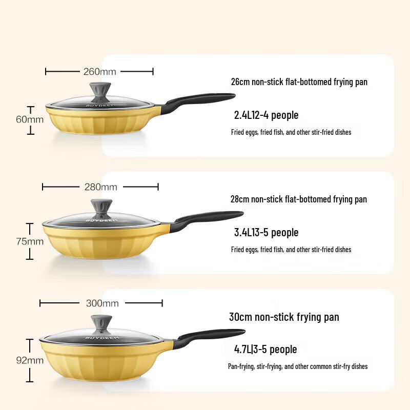 Buydeem 30cm Non-Stick Aluminum Alloy Multi-Purpose Wok CN plug (adapter included)