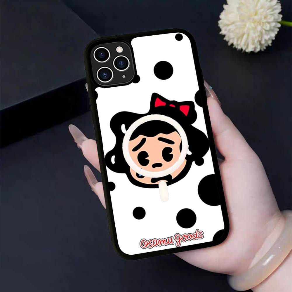 Кавайи O-OSAMU-G-GOODS Милый Магнитный Чехол Для Magsafe Для IPhone 17 Air 16 15 14 13 12 11 Pro Max Plus Беспроводная Зарядка