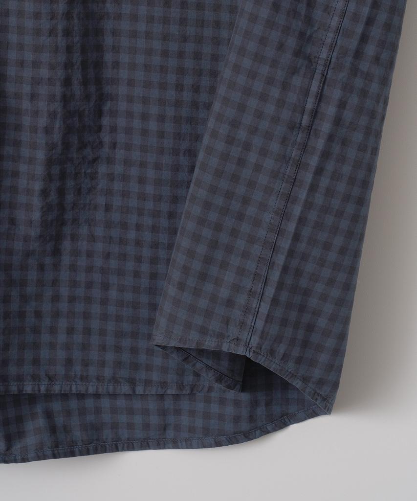 ANOTHER OFFICE Bold Garment Gingham Check Shirt (Smoky Indigo)