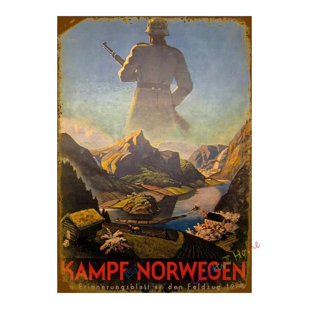 BarCafeVintageArt Не шуметь Металлическая табличка - Винтажный немецкий плакат, Табличка для пещеры|Отлично подходит для украшения домашнего бара, гаража, кафе и гостиной