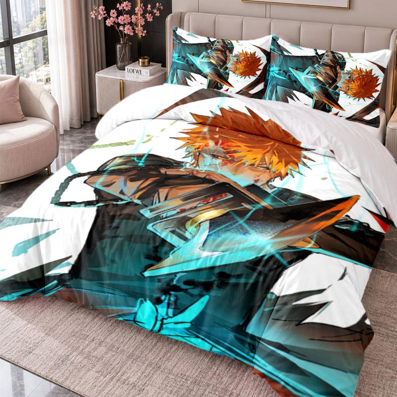 Bleach anime 3Pcs Bedding Set Duvet Cover With Two Pillowcases For Bedroom Home Decoration