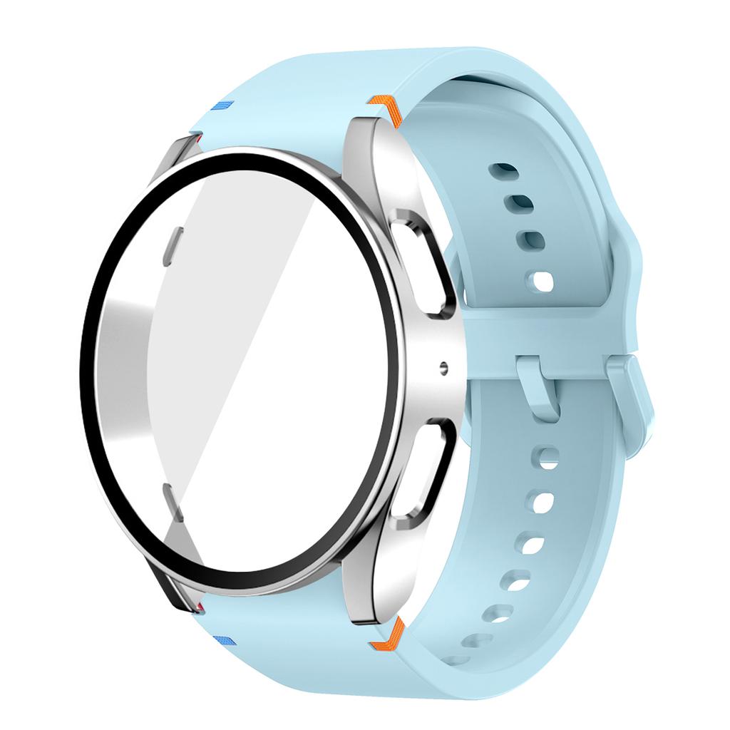 Silicone Strap for Samsung Watch 7 6 5 4 40mm 44mm 5Pro 45mm Band With Case Screen Protector Bumper cover for Wrist Accessories