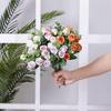 Букет из искусственных роз, украшение для гостиной, цветы, свадебный садовый комплект скатертей, искусственные цветы