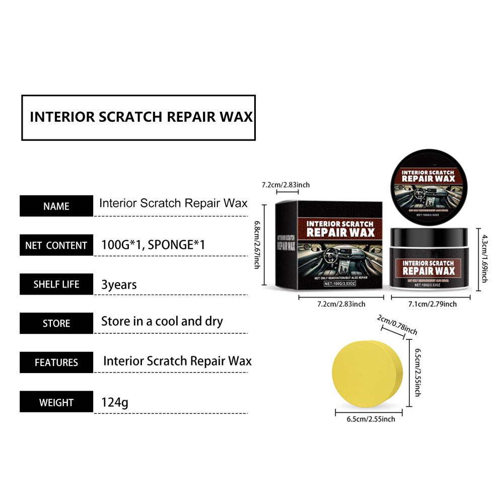 Premium Car Interior Scratch Repair Wax – Deep Clean, Decontamination, Scratch Polishing, Brightening & Maintenance Kit