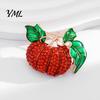 Harvest Festival Brooch Rhinestone Pumpkin Brooch, Lapel Pin for Halloween Thanksgiving Decorative Pins Festival, Autumn Clothing Accessory