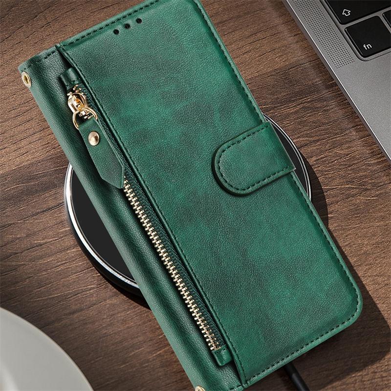 Flip Case for Xiaomi 9 10 11 Lite Ne Ultra 10T 11i 11X 11T Pro 5G Leather Wallet Cover Card Slot Bag Zipper Casing