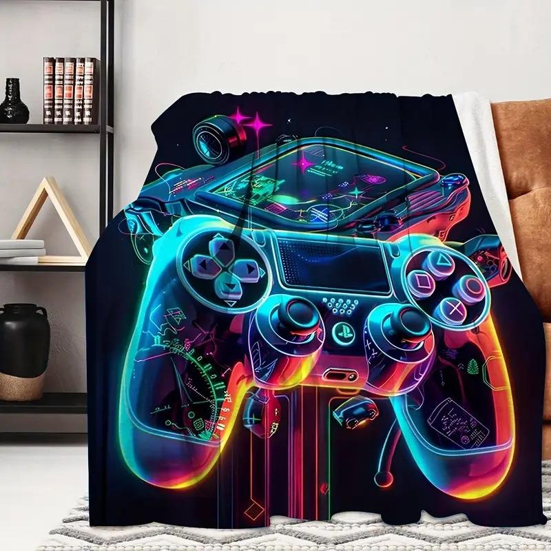 Game Controller Blanket Flannel Blanket Nap Sofa Office Bed Camping Multi-Function Blanket