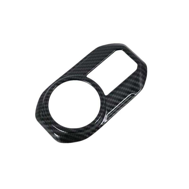 ABS Interior Carbon Fiber Headlight Lamp Button Cover Head Light Adjustment Sticker For Jeep Wrangler 2017- Car