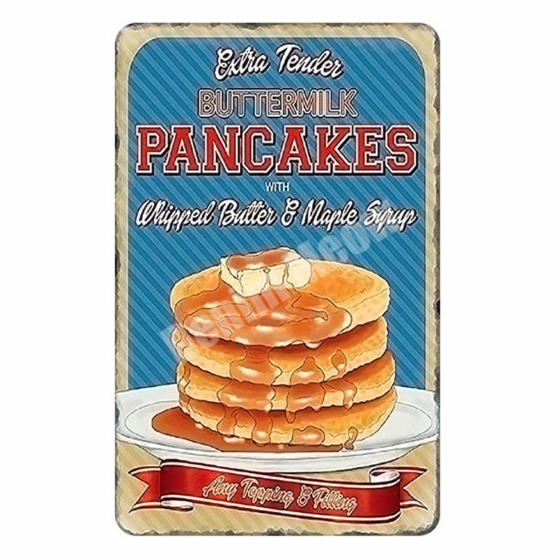 КОФЕ табличка металлические жестяные вывески паб-бар пончики декоративная тарелка мороженое запеченная настенная живопись пирог торты винтажный домашний декор A293