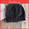 B Letter Cold Hat For Girls With Shiny Sequin Knit Material For Autumn And Winter Fashion