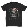 F-Caw-F Christmas Crow Santa Xmas Light Funny Black Bird T Shirt Men Y2K T-Shirts Summer Crewneck Harajuku Tees Plus Size Tops