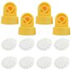 Medela Replacement Breast Pump Valve Kit: 4 Yellow Breast Pump Valves and 8 White Thin Films