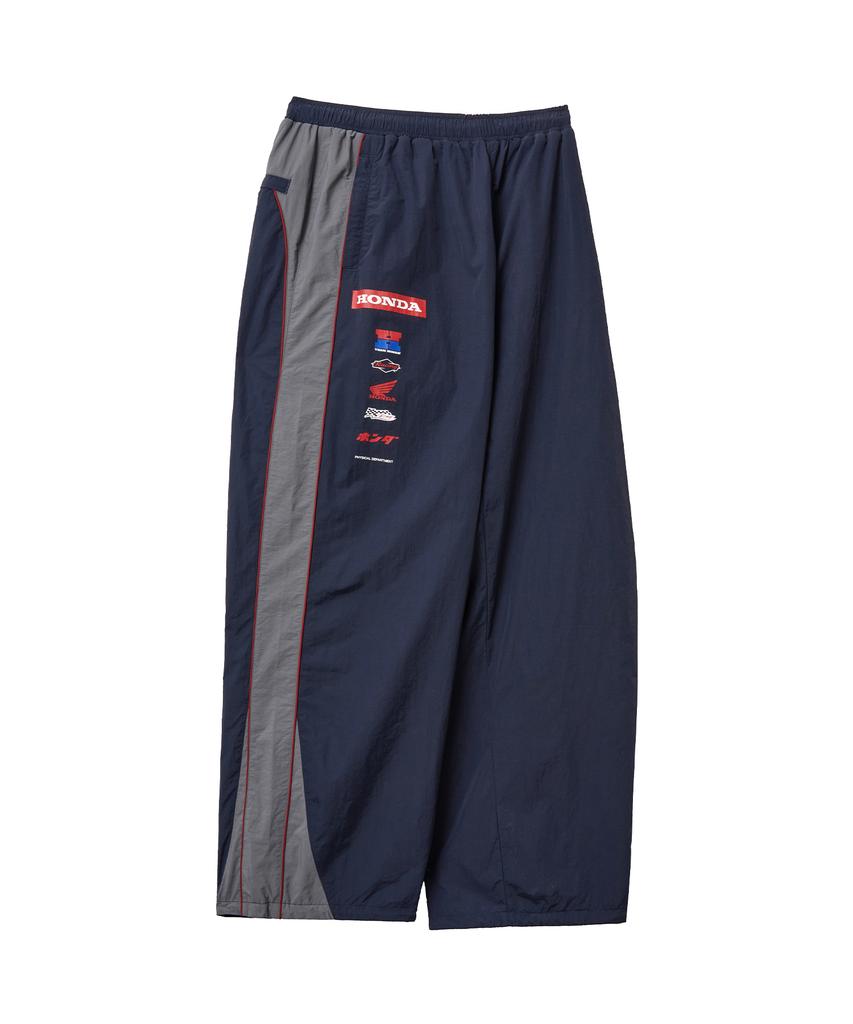 PHYPS MOTORCYCLE Nylon Multi Logo Pants Navy