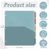 Janlaugh 4 Sets 5 Tab Plastic Binder Dividers Plastic Index with Pockets for 3 Ring Binders 9 3/4 x 11 1/2 Inches 3 Hole Page Colorful Dividers