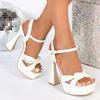 Summer Chunky Platform Sandals For Women Super High Heel Office Lady Sexy Party Wedding Women Shoes Big Size 42