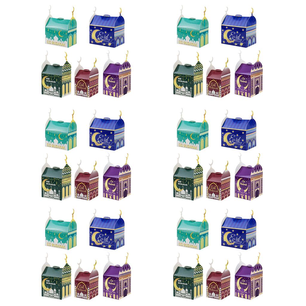 Pack of 30 Intricate Candy Cardboard Box Chocolate Holders for Eid Weddings Birthdays Muslims Festival Decoration