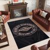 Harley-davidson Motorcycles Customize Text Carpet Suitable for Foyer Hallway Kitchen Living Rooms Antislip Carpet Anime Office Decor