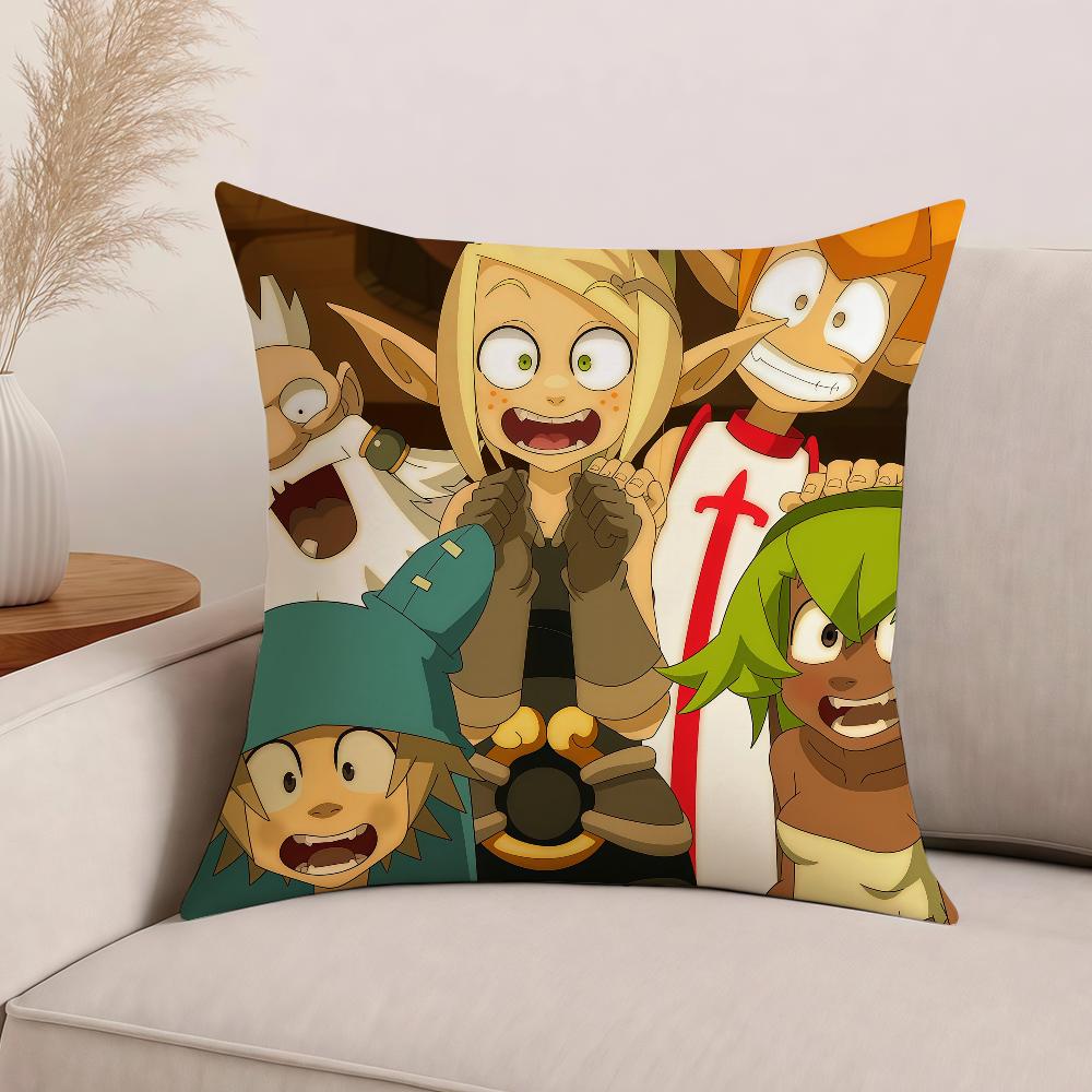 Мультяшная наволочка W-Wakfu Офисные подушки Подходят для дивана, автомобиля, спальни Декоративная наволочка