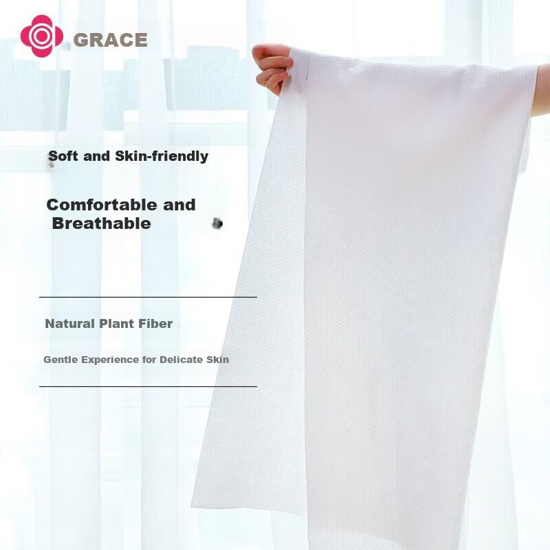 Grace Disposable Bath Towels, Thick Large Size, Pearl Pattern, Face Towels for Hotels, Portable Travel Towels, 5-Pack Set