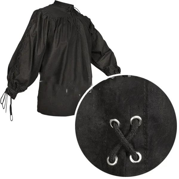 Adult Men Medieval Knight Warrior Costume Green Tunic Clothing Norman Chevalier Braid Pirate Saxon Shirt Men