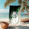 proof beach towel with SE Palmeiras logo pattern - soft,absorbent,quick-drying,machine washable - perfect for swimming,camping,bathing