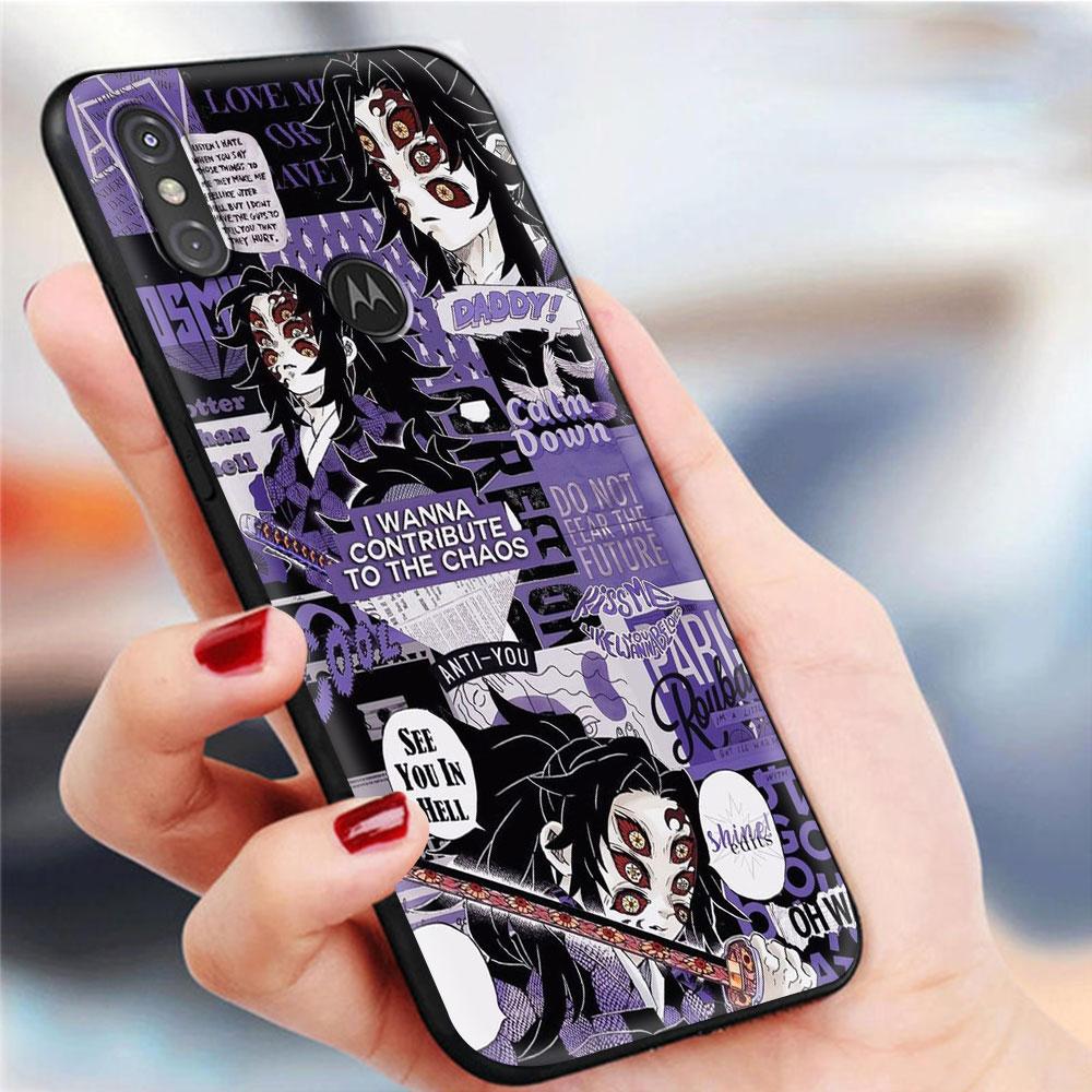 Чехол для телефона Motorola Moto G9 Play One Fusion Plus G8 Power G Stylus Hyper E7 Edge Lite, черный чехол в стиле аниме «Убийца демонов»